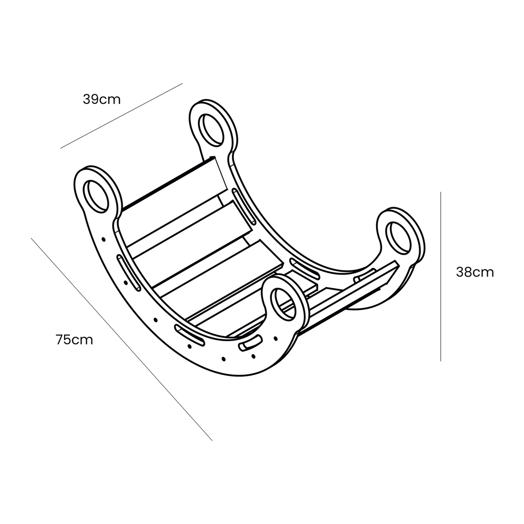 Petit fauteuil à bascule Dream en bois blanc