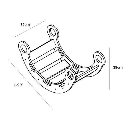Petit fauteuil à bascule Dream en bois blanc
