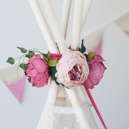 Peonies Flower Garland for Teepee Decoration - Teepee Accessory