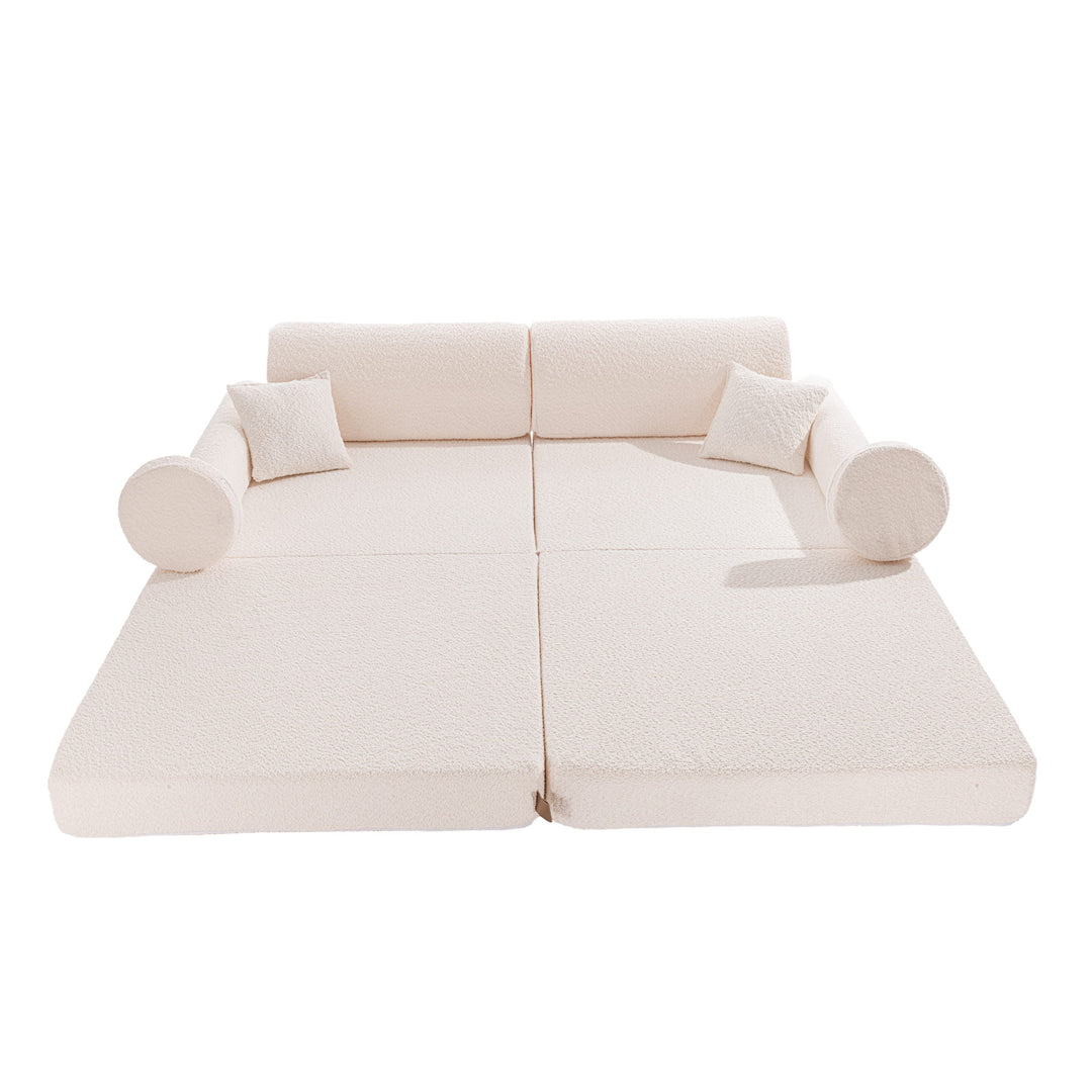 Speelbank Premium Boucle Wit