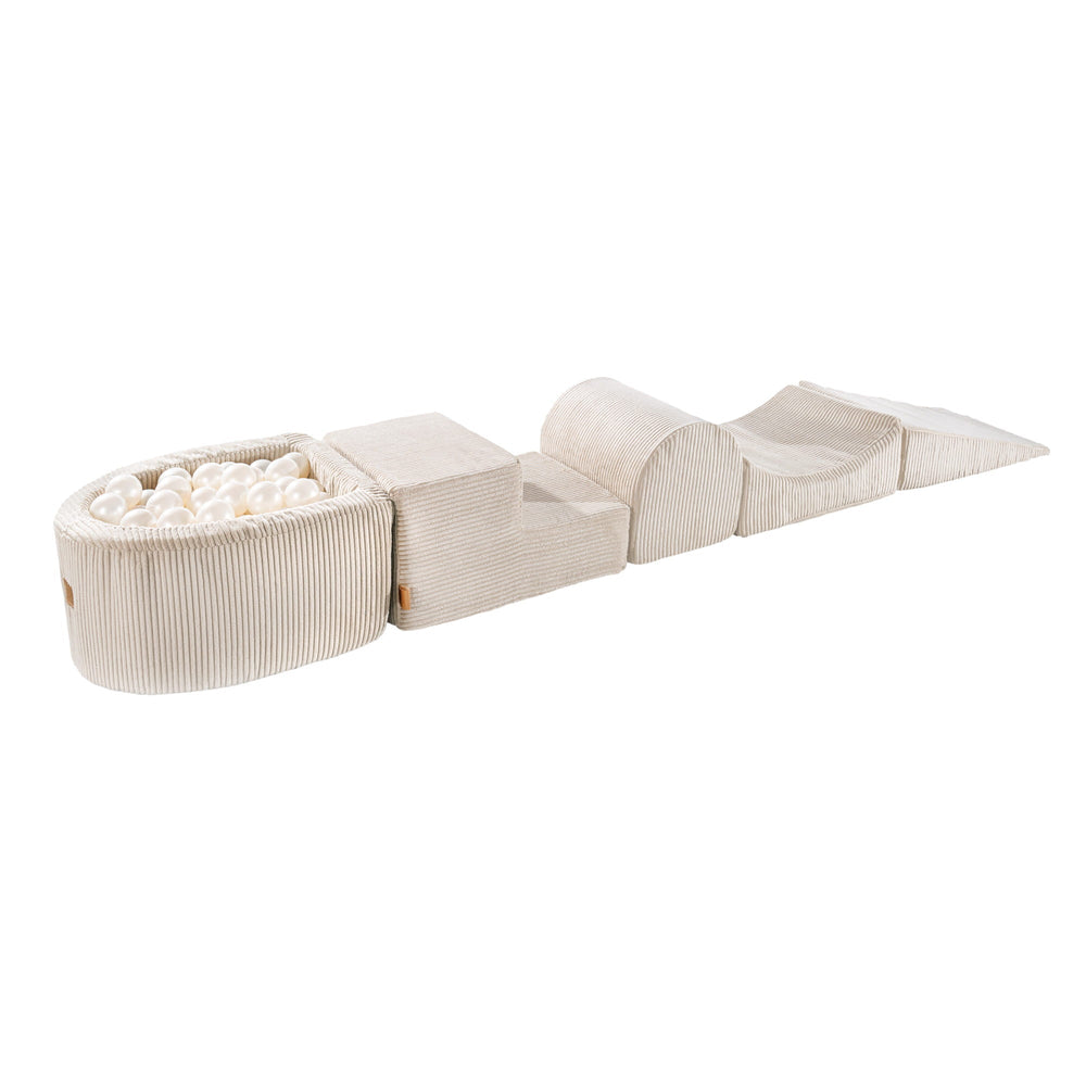 Esthetische Ecru Speelset met Kleine Ballenbak Incl 100 Ballen