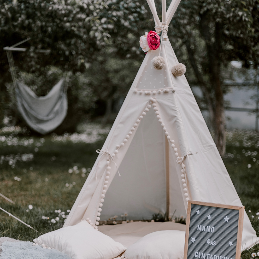 Peonies Flower Garland for Teepee Decoration - Teepee Accessory