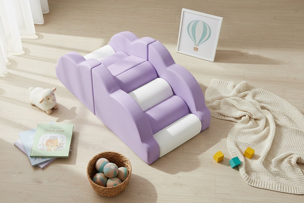 Wolkenblokkenset - Speeltuin met schuimrubberen treden voor kinderen