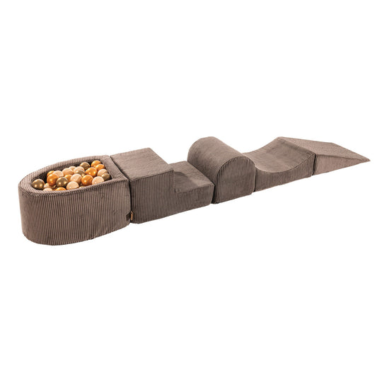Esthetisch Zachte Bruine Speelset met Ballenbak incl 100 Ballen