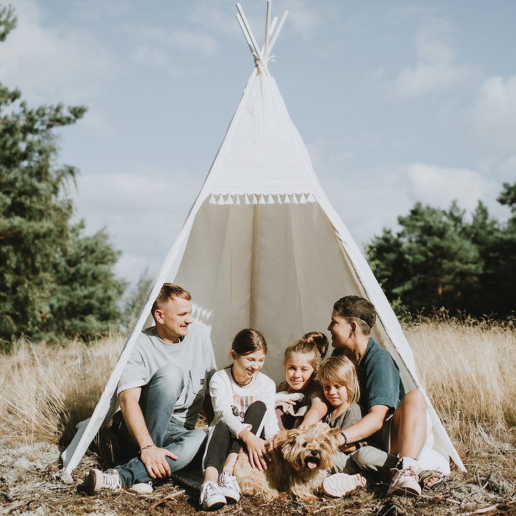 Tipi-tent voor buiten voor volwassenen en kinderen, 2,38 m hoog