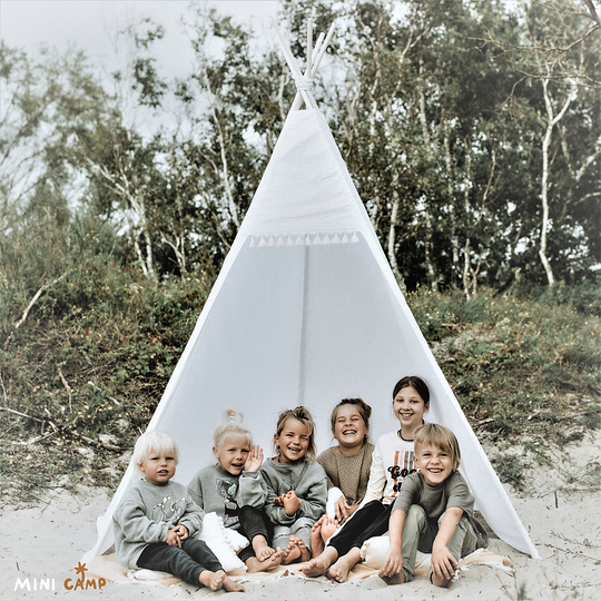 Tipi-tent voor buiten voor volwassenen en kinderen, 2,38 m hoog