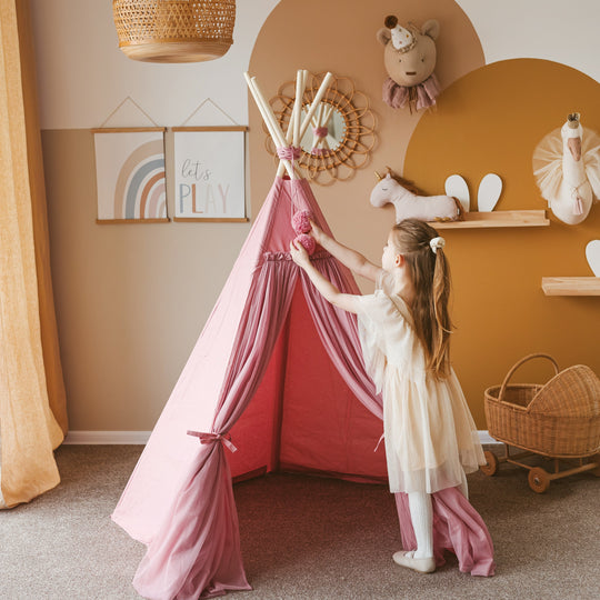 Fairy Kids Speeltent Met Tule in Roze