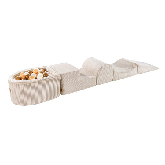 Esthetische Ecru Speelset met Kleine Ballenbak Incl 100 Ballen