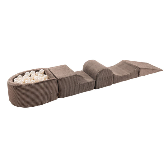 Esthetisch Zachte Bruine Speelset met Ballenbak incl 100 Ballen