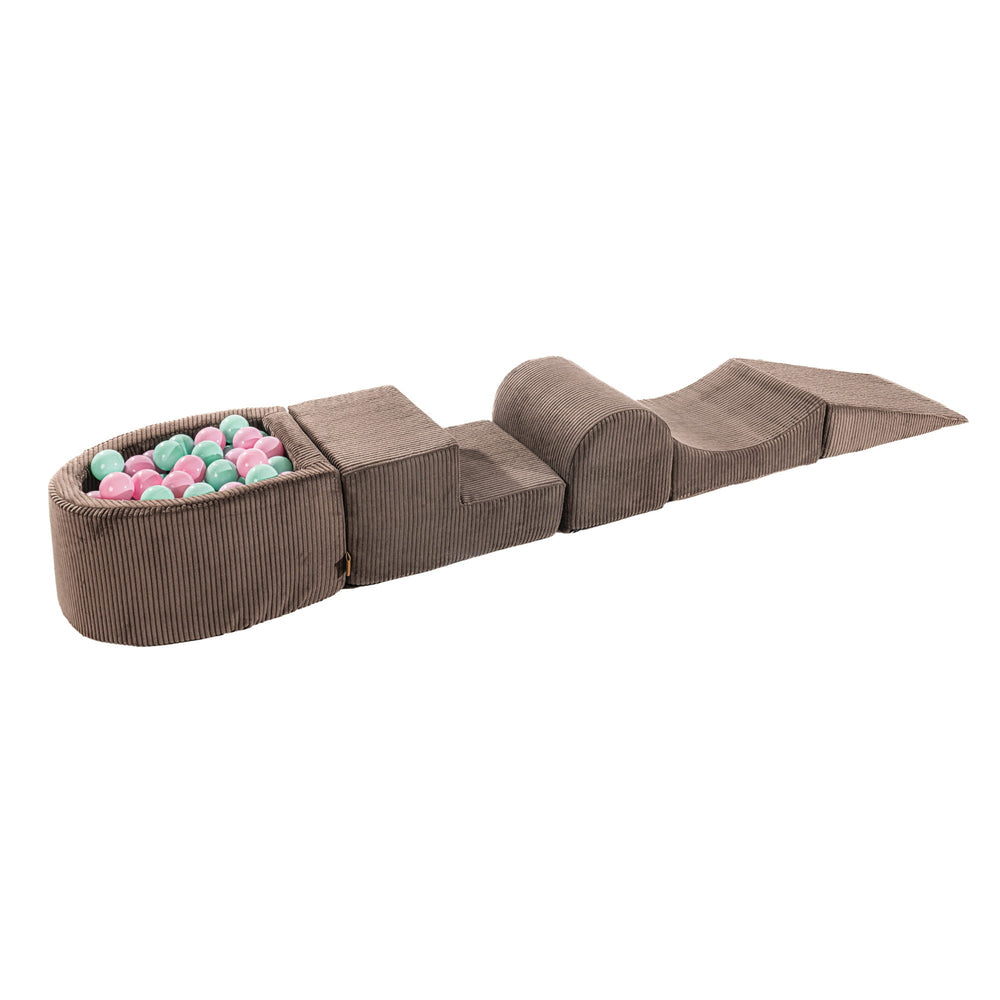 Esthetisch Zachte Bruine Speelset met Ballenbak incl 100 Ballen