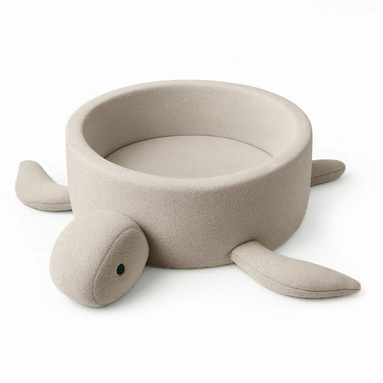 Boucle Turtle Ball Pit for Children - Oat Biscuit Beige