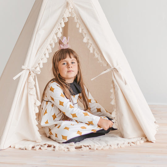 Boho kindertipi met kwastjes