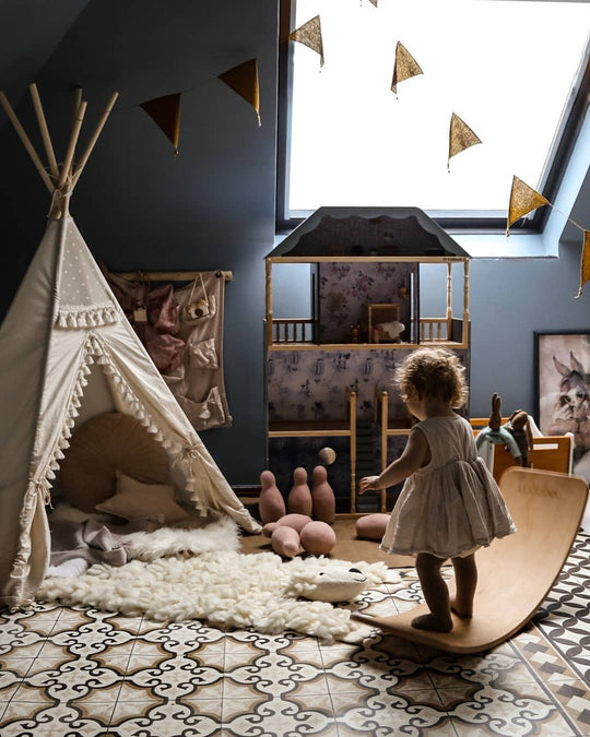 Boho kindertipi met kwastjes